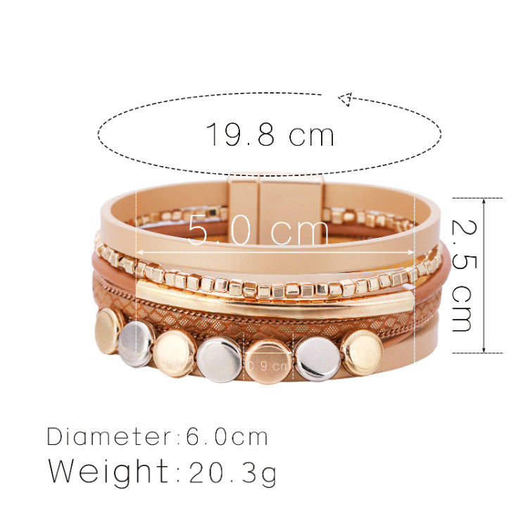 Alloy Leatherette Magnetic Bracelet B3047 - view 8