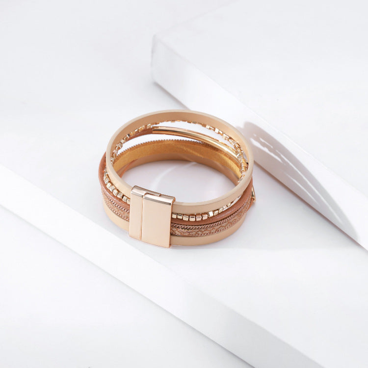 Alloy Leatherette Magnetic Bracelet B3047 - view 4