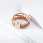Alloy Leatherette Magnetic Bracelet B3047 - view 4