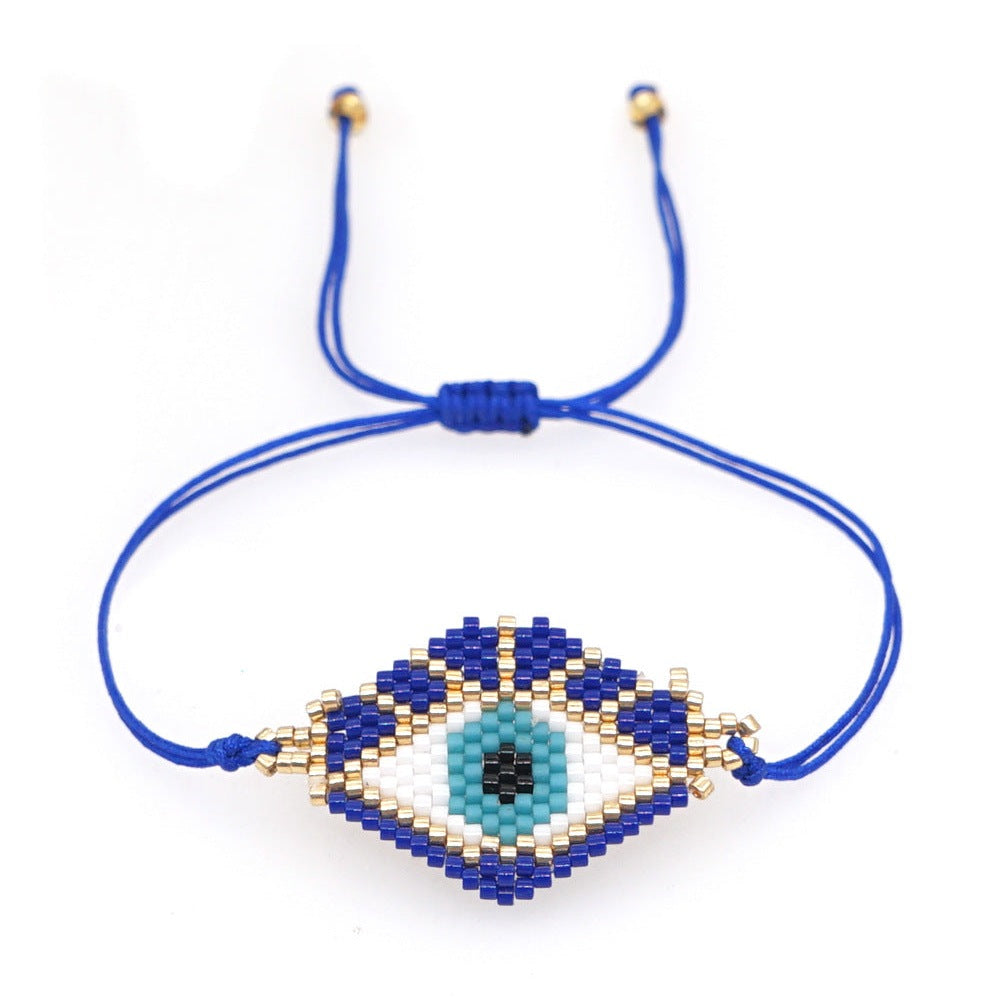 Evil Eye Seed Beads Braided Bracelets B3053