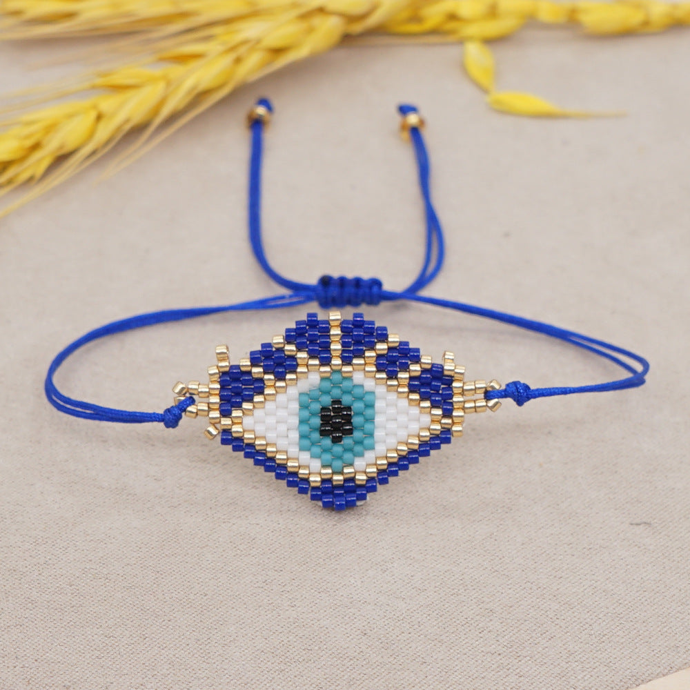 Evil Eye Seed Beads Braided Bracelets B3053