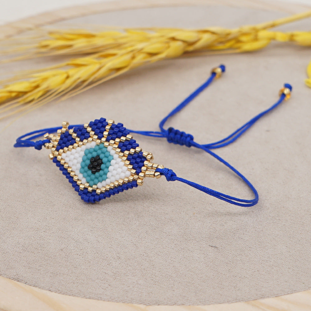 Evil Eye Seed Beads Braided Bracelets B3053