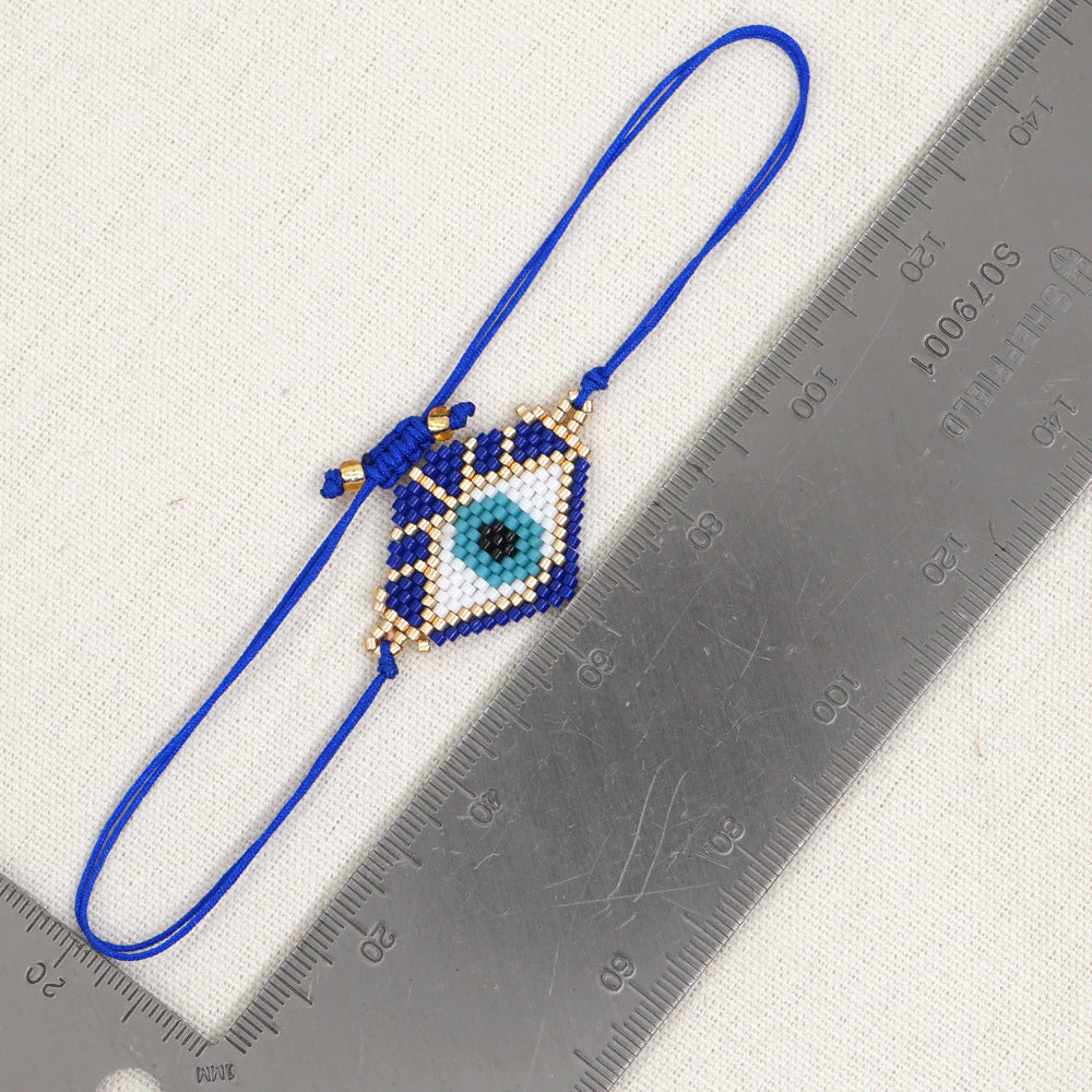 Evil Eye Seed Beads Braided Bracelets B3053