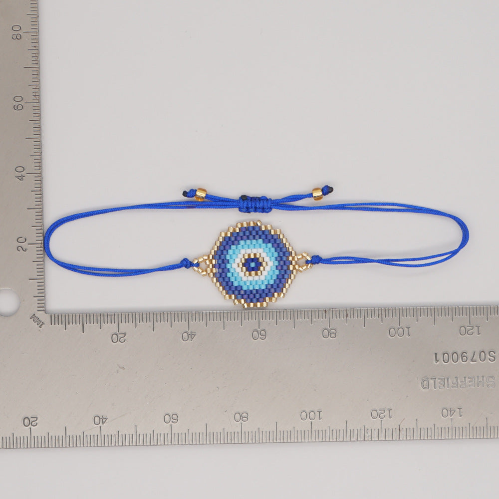 Evil Eye Seed Beads Braided Bracelets B3059