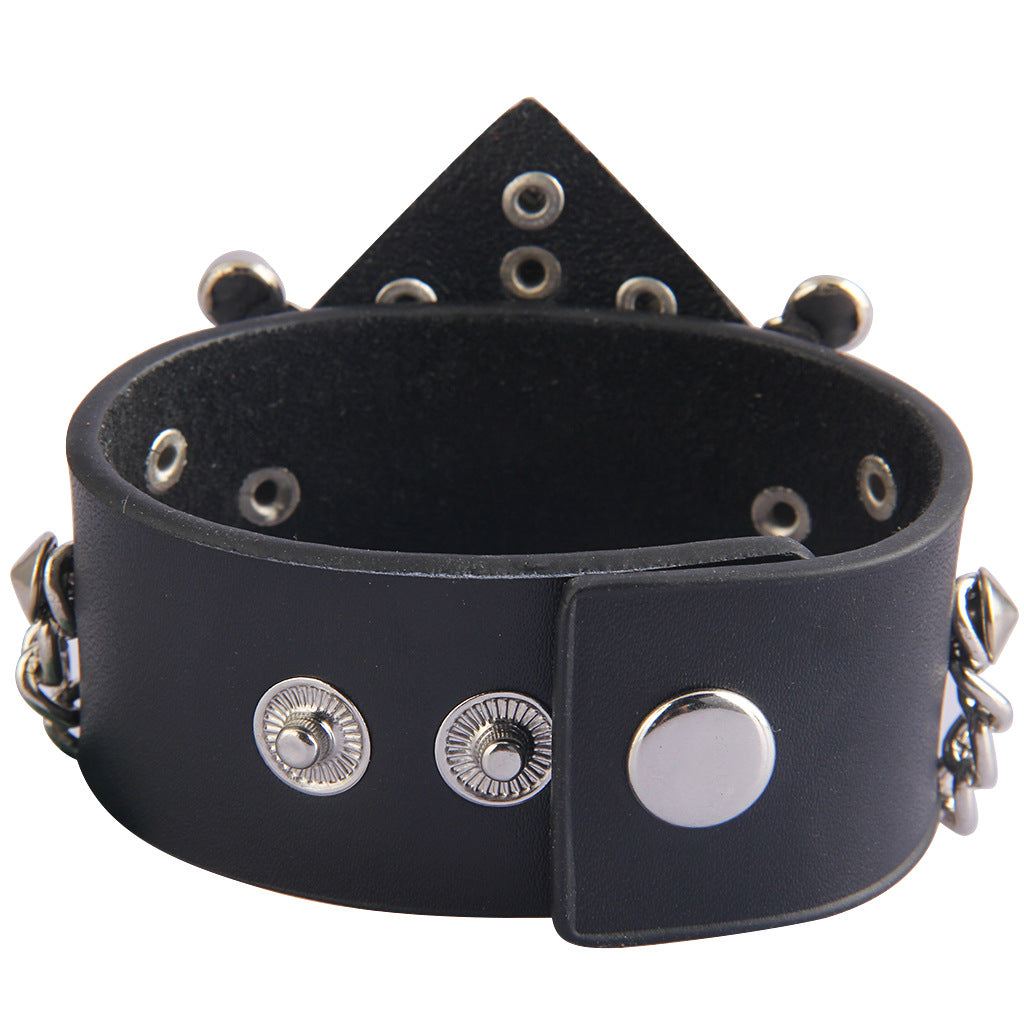 Punk Skull Chain Snap Bracelet B3068