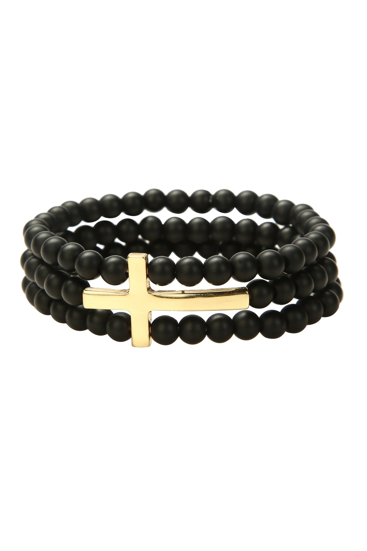 Cross Onyx Stone Bracelet Set B3080