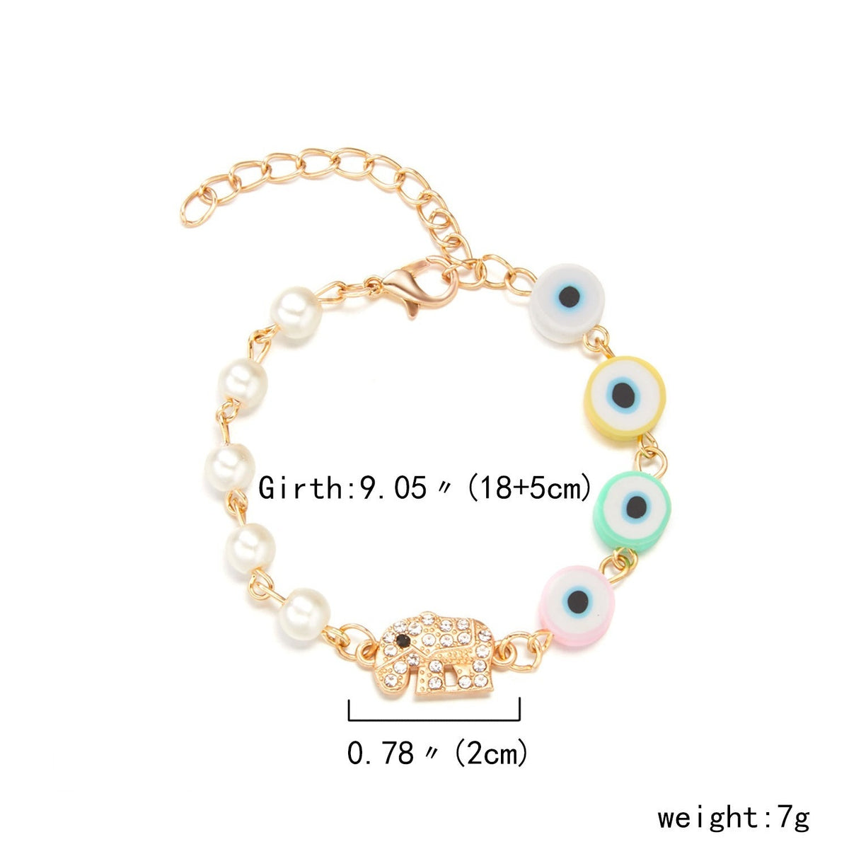 Evil Eye LOVE Chain Bracelet B3141