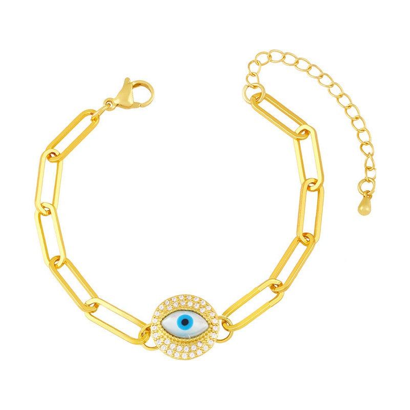 Eye Zircon Chain Bracelet B3193 – view 5