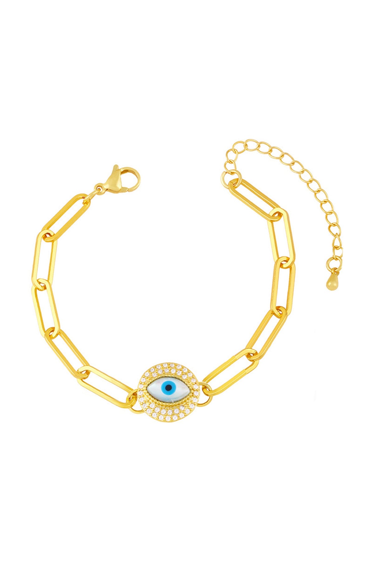 Eye Zircon Chain Bracelet B3193