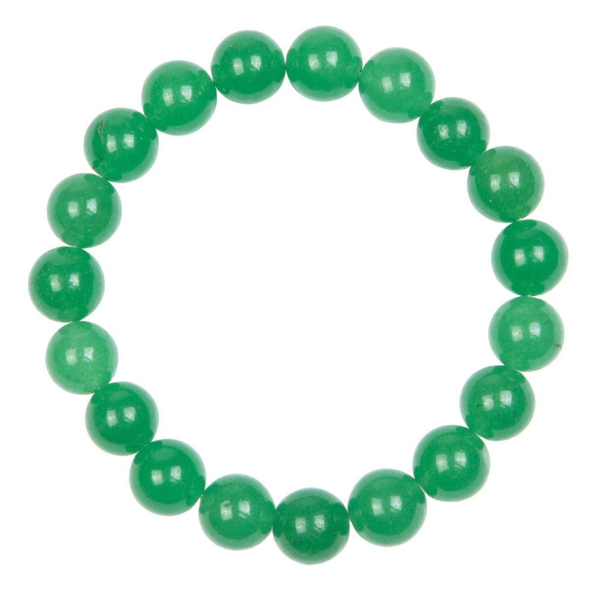 Colored Green Jade Stone Stretch Bracelet B3206