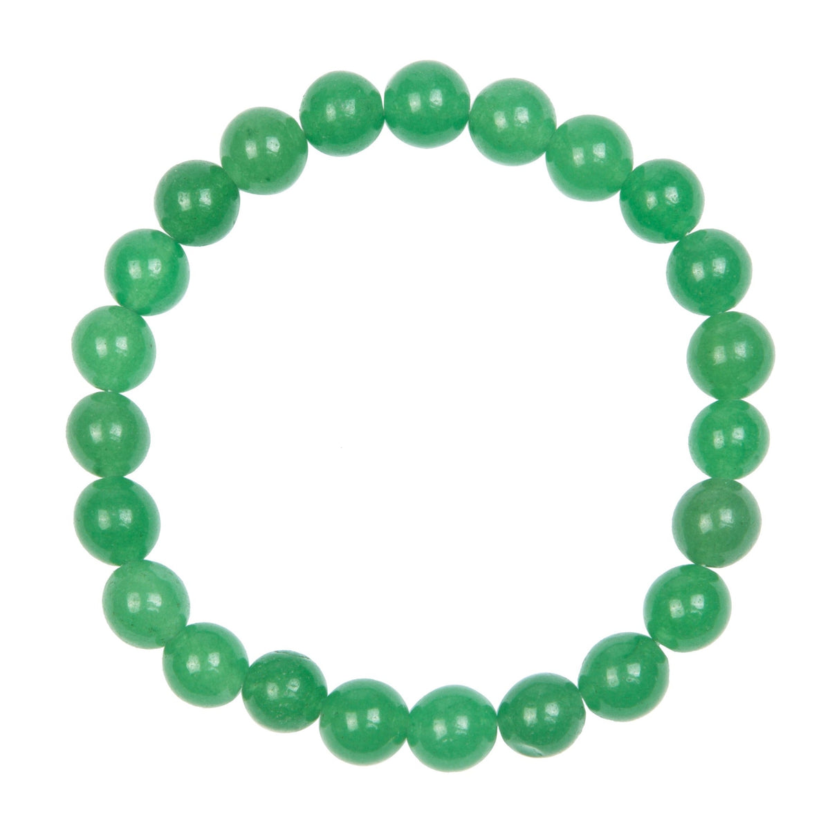 Colored Green Jade Stone Stretch Bracelet B3206 - 8MM