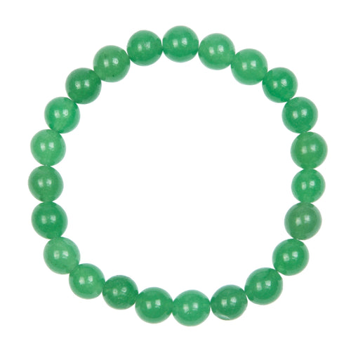 Colored Green Jade Stone Stretch Bracelet B3206 - 8MM