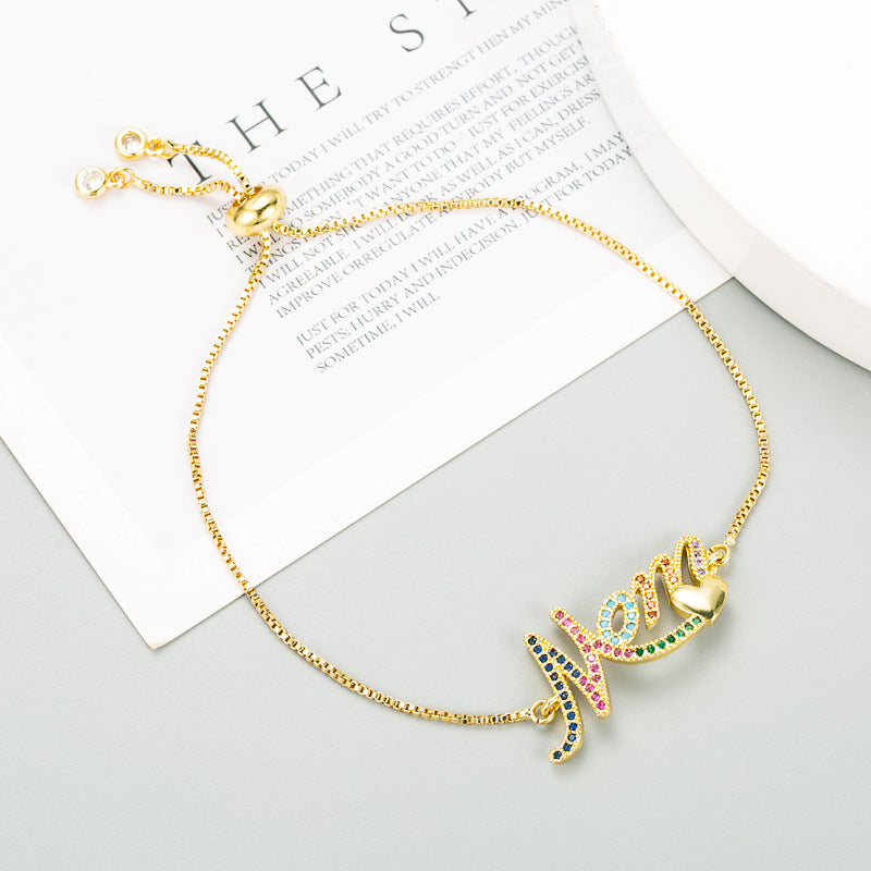 MOM Zircon Chain Bracelet B3224