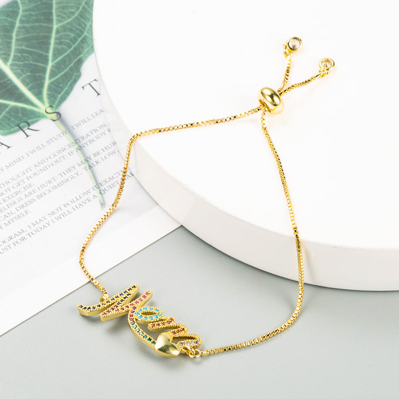 MOM Zircon Chain Bracelet B3224