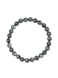 Black Labradorite Stone Stretch Men's Bracelet B3230-Black Labradorite - 8MM