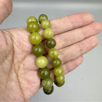 Olive Jade Stone Stretch Men Bracelet B3232-8MM - view 2