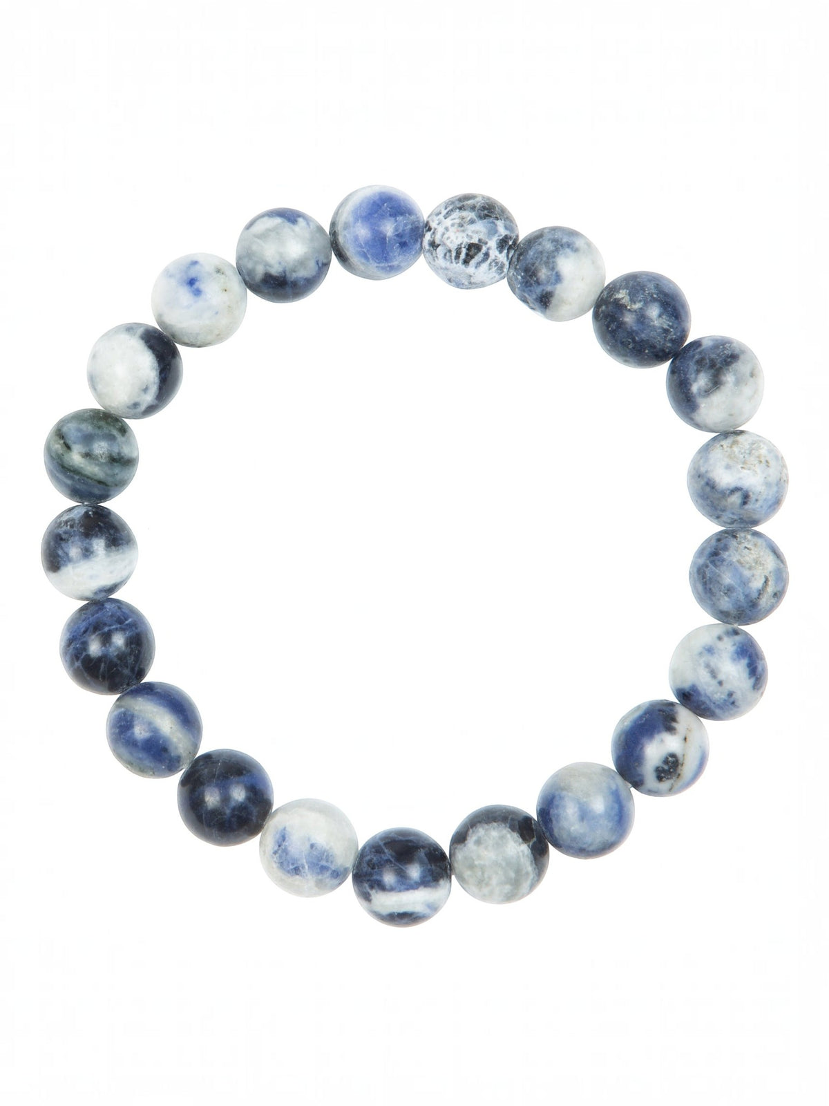 Sodalite Stone Stretch Men's Bracelet B3236-Sodalite - 10MM