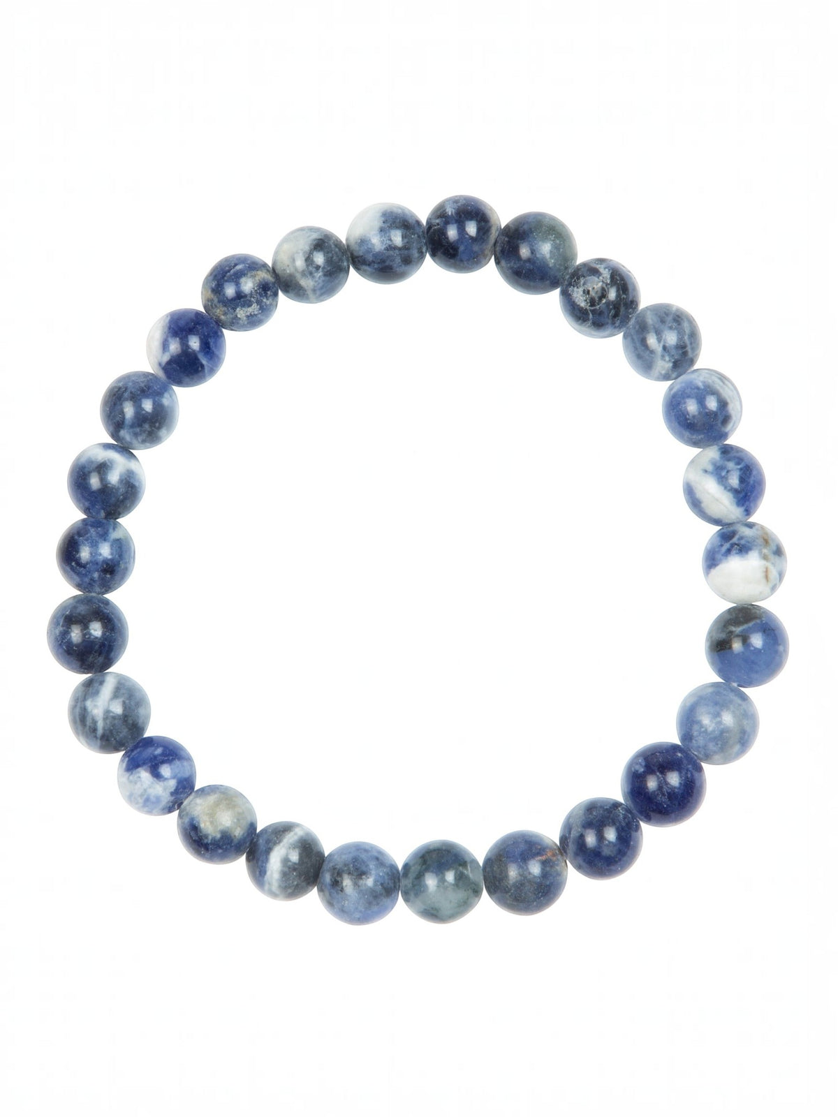 Sodalite Stone Stretch Men's Bracelet B3236-Sodalite - 8MM