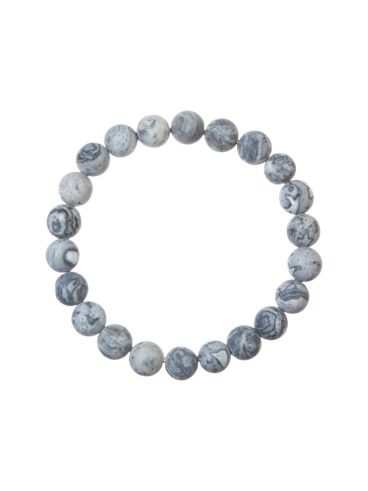 Atlas Jasper Stone Stretch Men's Bracelet B3237-Atlas Jasper - 10MM