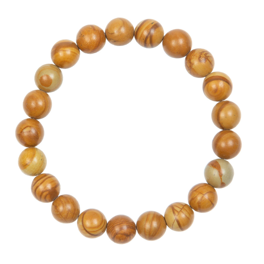 Woodenline Jasper Stone Stretch Men Bracelet B3239-Woodenline-Jasper