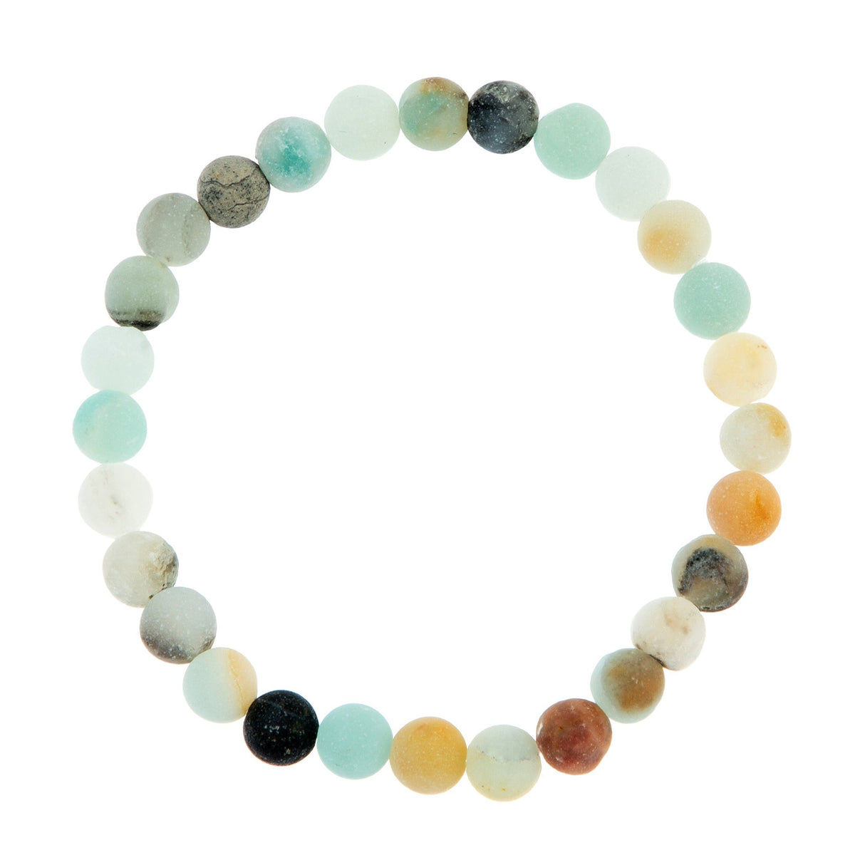 Amazonite-Matte Stone Stretch Kids Bracelet B3242-Amazonite-Matte - 6MM