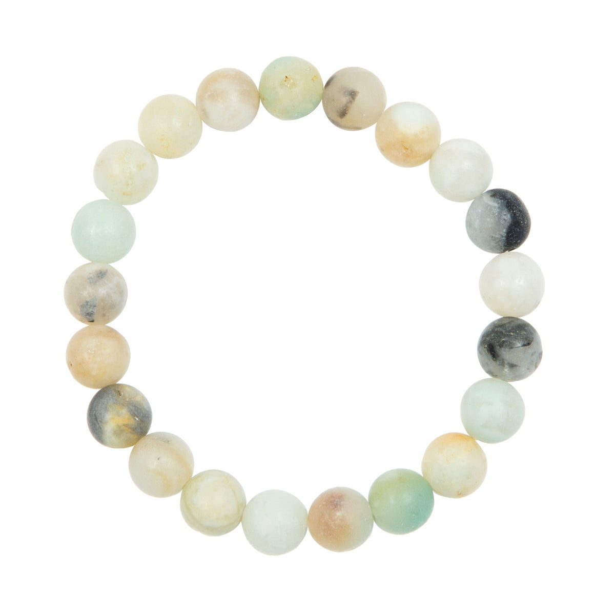 Amazonite-Matte Stone Stretch Kids Bracelet B3242-Amazonite-Matte - 8MM