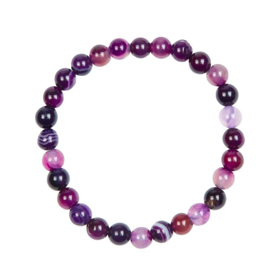 Purple Agate Stone Stretch Kids Bracelet B3244-Purple Agate