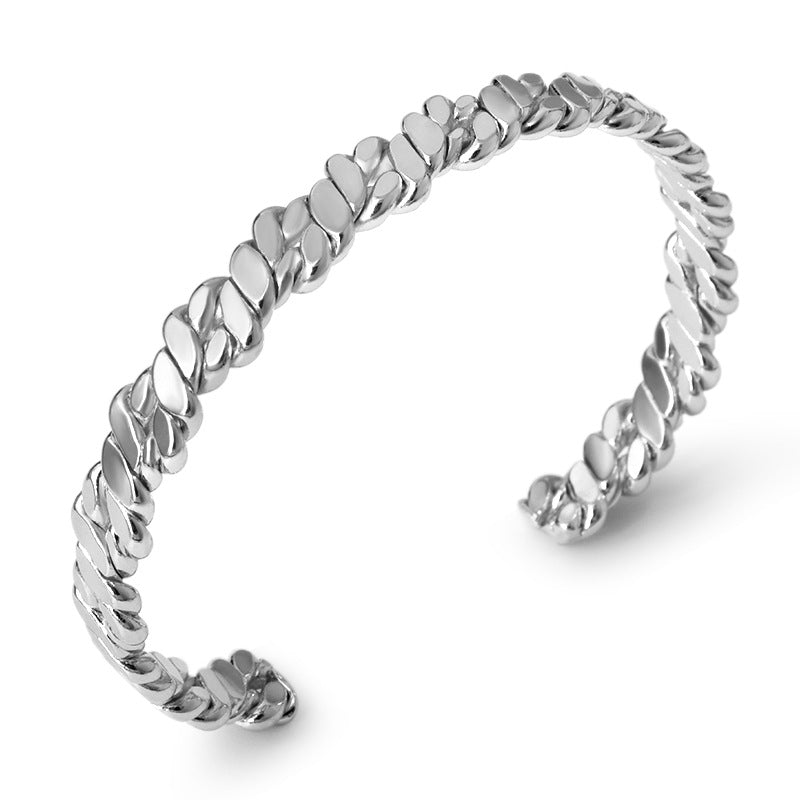Chain Stainless Steel Cuff Bracelet B3315