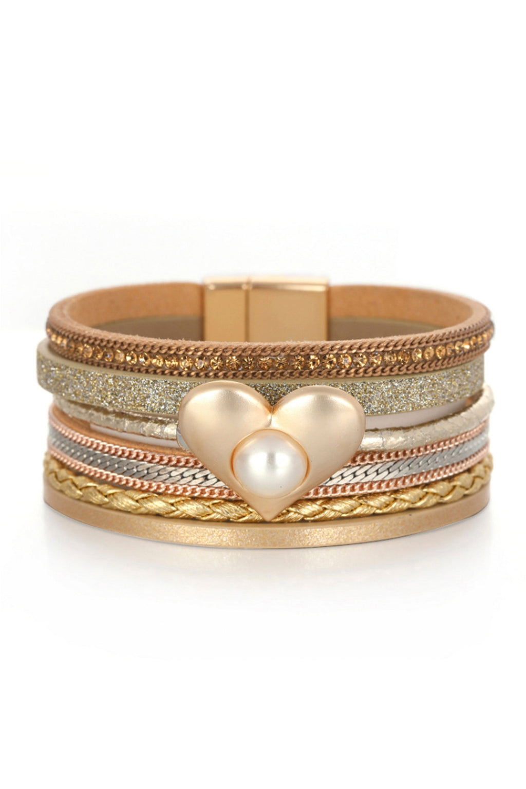 Heart Alloy Magnetic Bracelet B3344