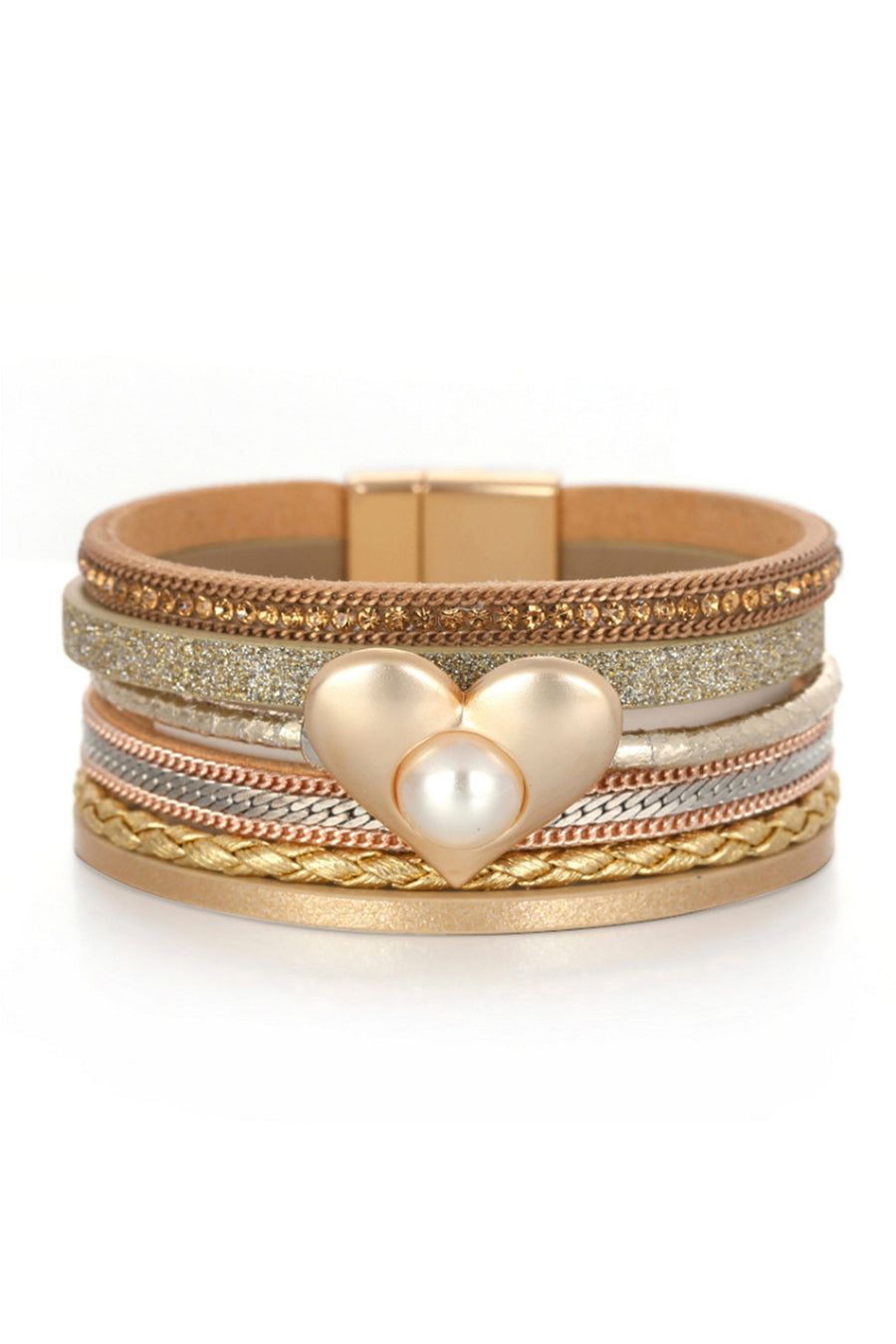 Heart Alloy Magnetic Bracelet B3344