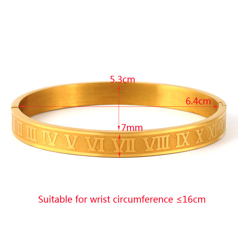 Roman Numerals Stainless Steel Bracelet B3357