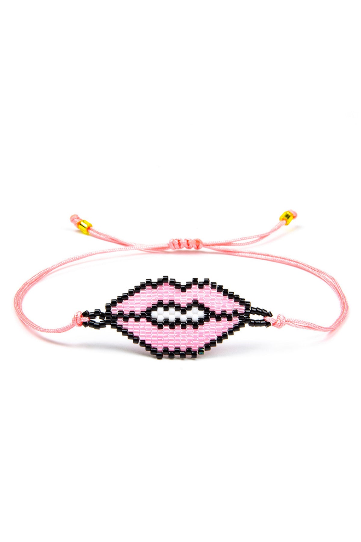 Mouth Seed Bead Braided Bracelet B3364