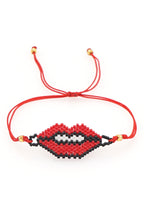Mouth Seed Bead Braided Bracelet B3364