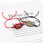 Mouth Seed Bead Braided Bracelet B3364