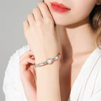 Shell Rhinestone Stainless Steel Bracelet B3389