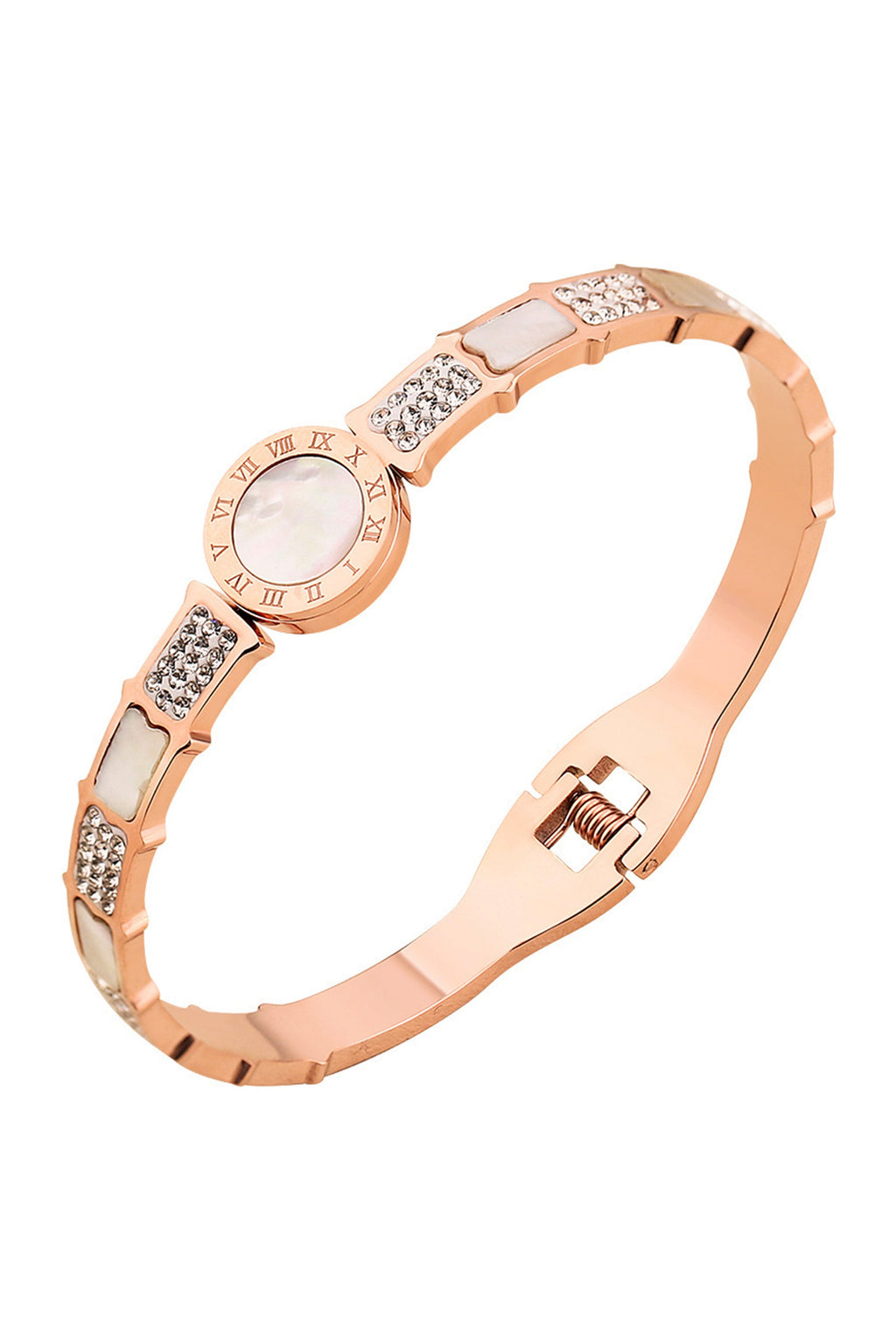 Shell Rhinestone Stainless Steel Bracelet B3389