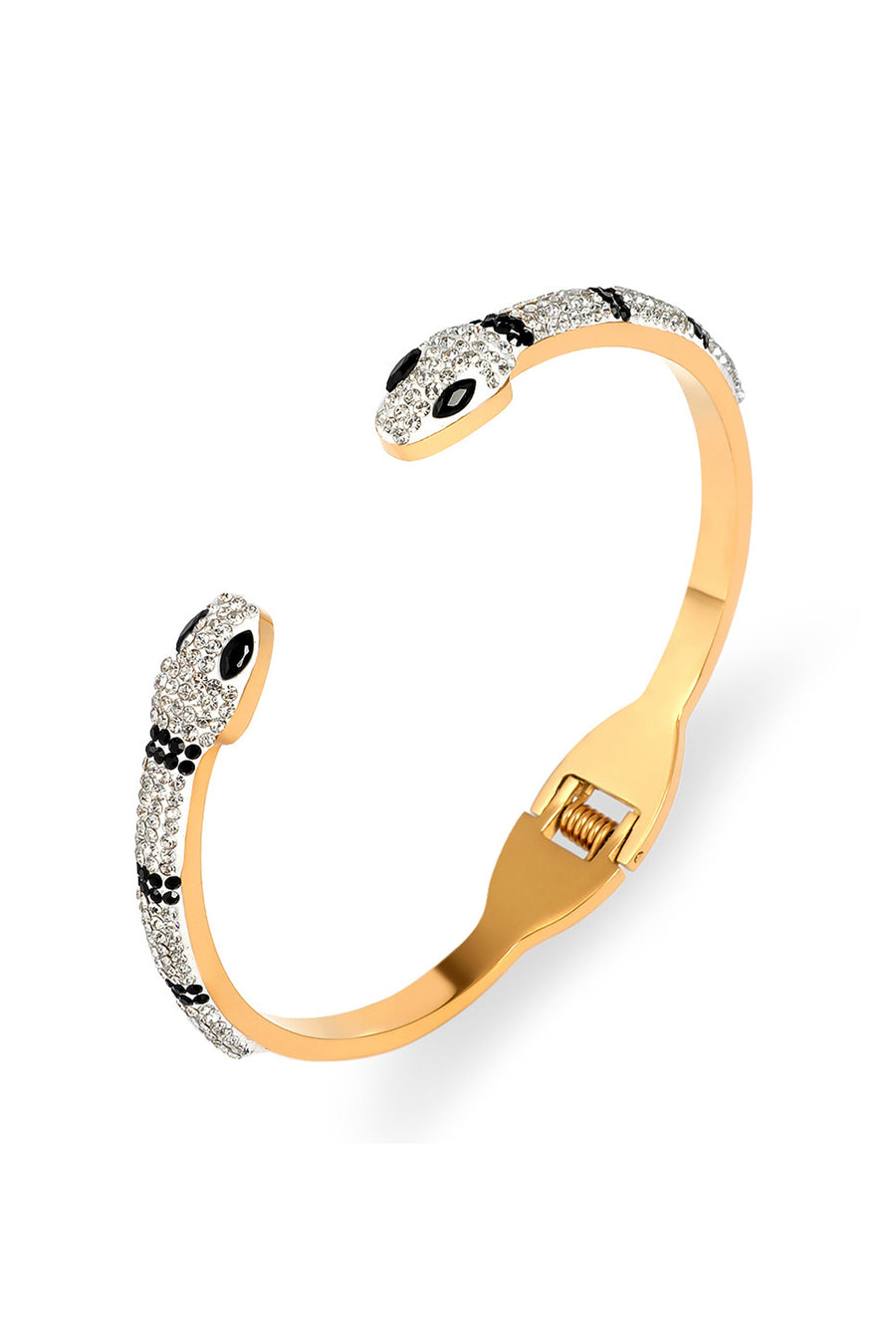 Snake Rhinestone Stainless Steel Bracelets B3408