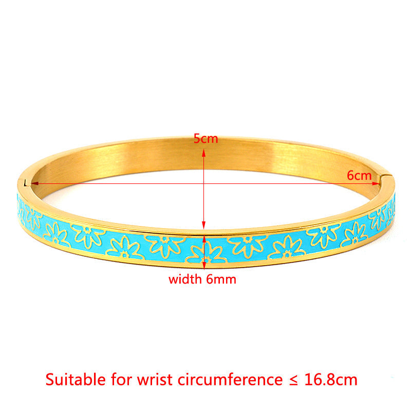 Floral Stainless Steel Bracelets B3422