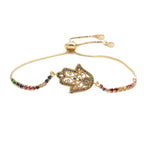 Fatima Cubic Zirconia Chain Bracelet B3423