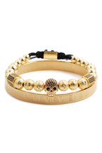 Skull Bead Stainless Steel Bracelet Set B3424