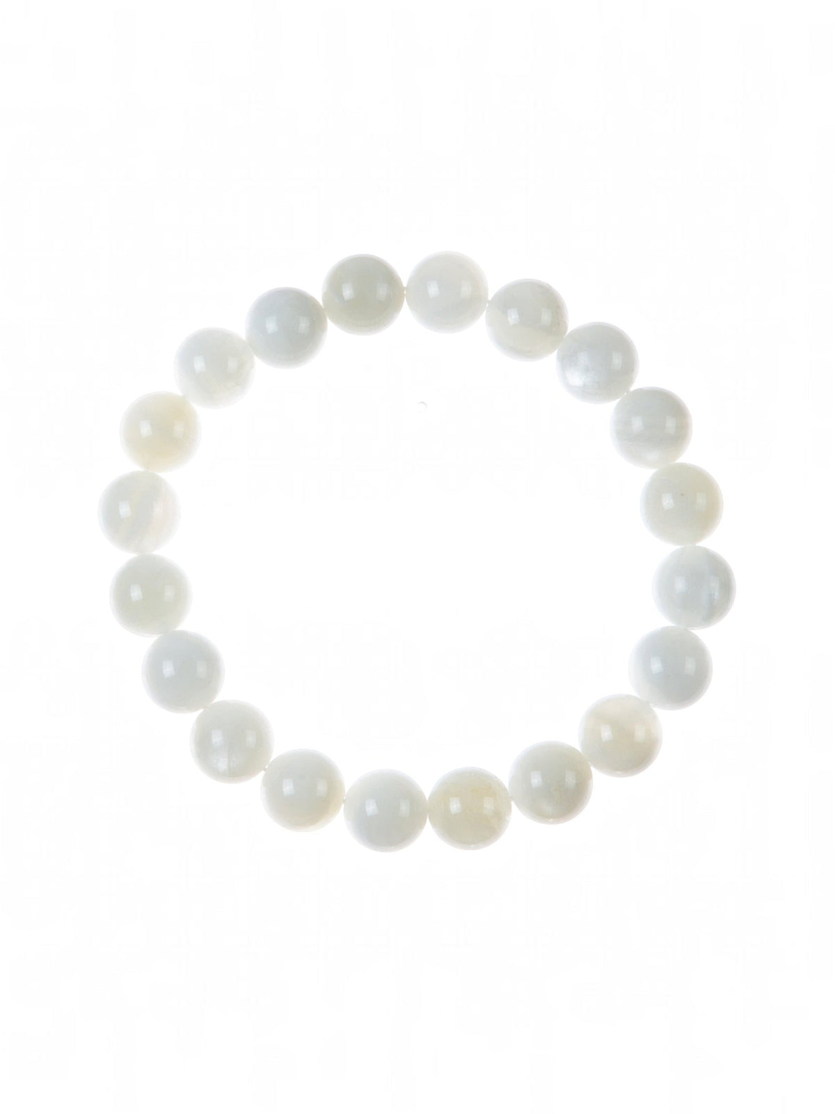 White Moon Stone Stretch Bracelet B3426-White-Moon-Stone - 10MM