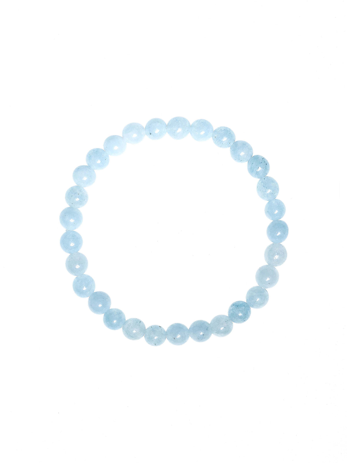 Blue Jade Stone Stretch Bracelet B3434-Blue Jade – view 3