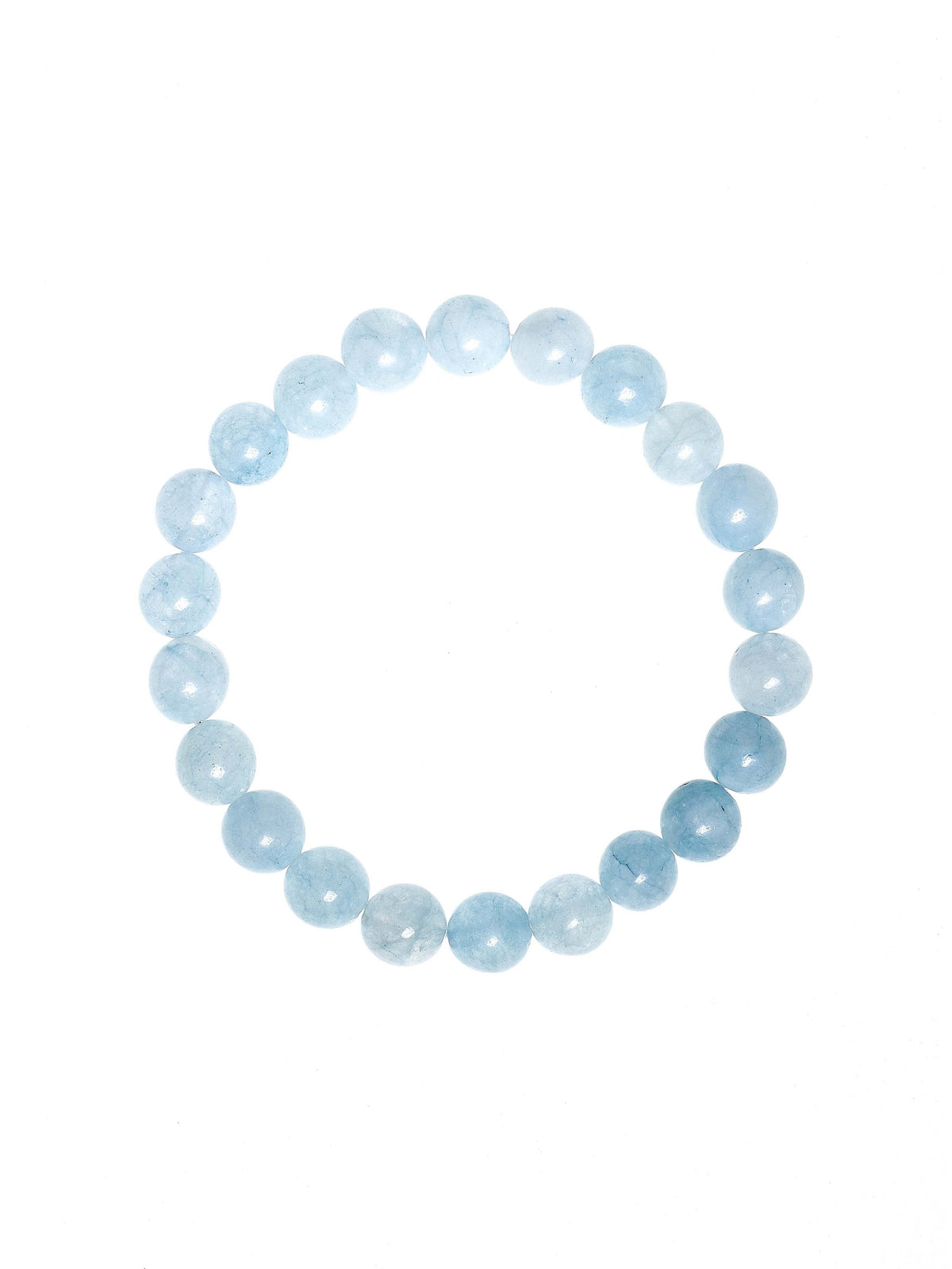 Blue Jade Stone Stretch Bracelet B3434-Blue Jade – view 4