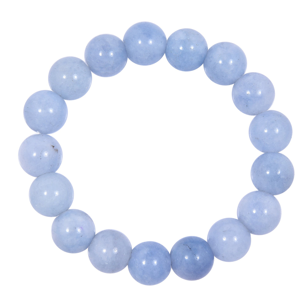 Blue Jade Stone Stretch Bracelet B3434-8MM - view 3