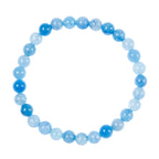 Blue Jade Stone Stretch Bracelet B3434-8MM - view 5