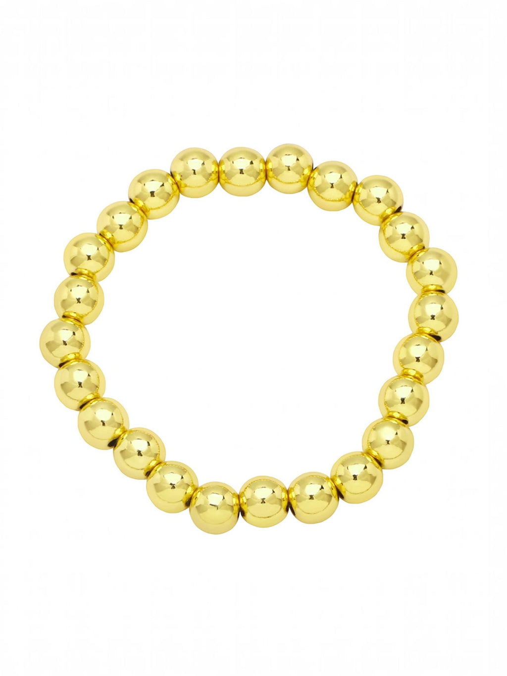 Golden Hematite Bead Stretch Bracelet B3443-Gold-6MM - view 2