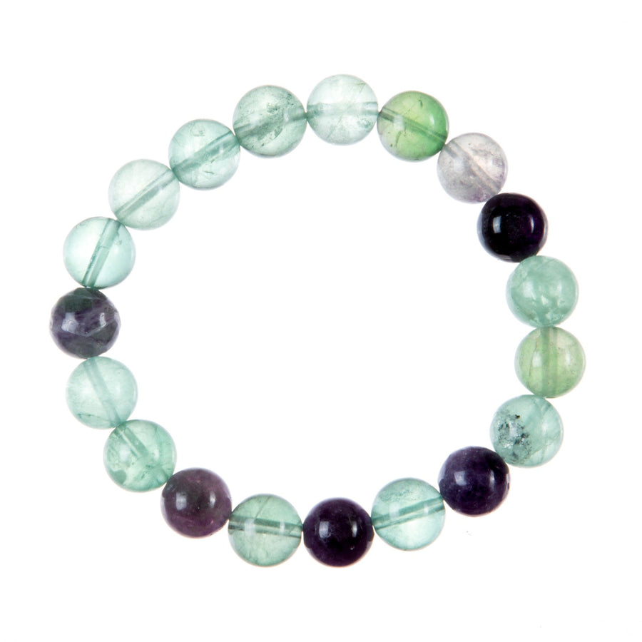 Fluorite Stone Stretch Bracelet B3447-Fluorite