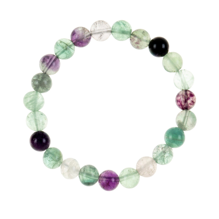 Fluorite Stone Stretch Bracelet B3447-Fluorite