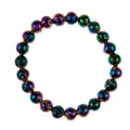 Electroplated Lava Bead Stretch Bracelet B3448-Electroplated Lava - 8MM