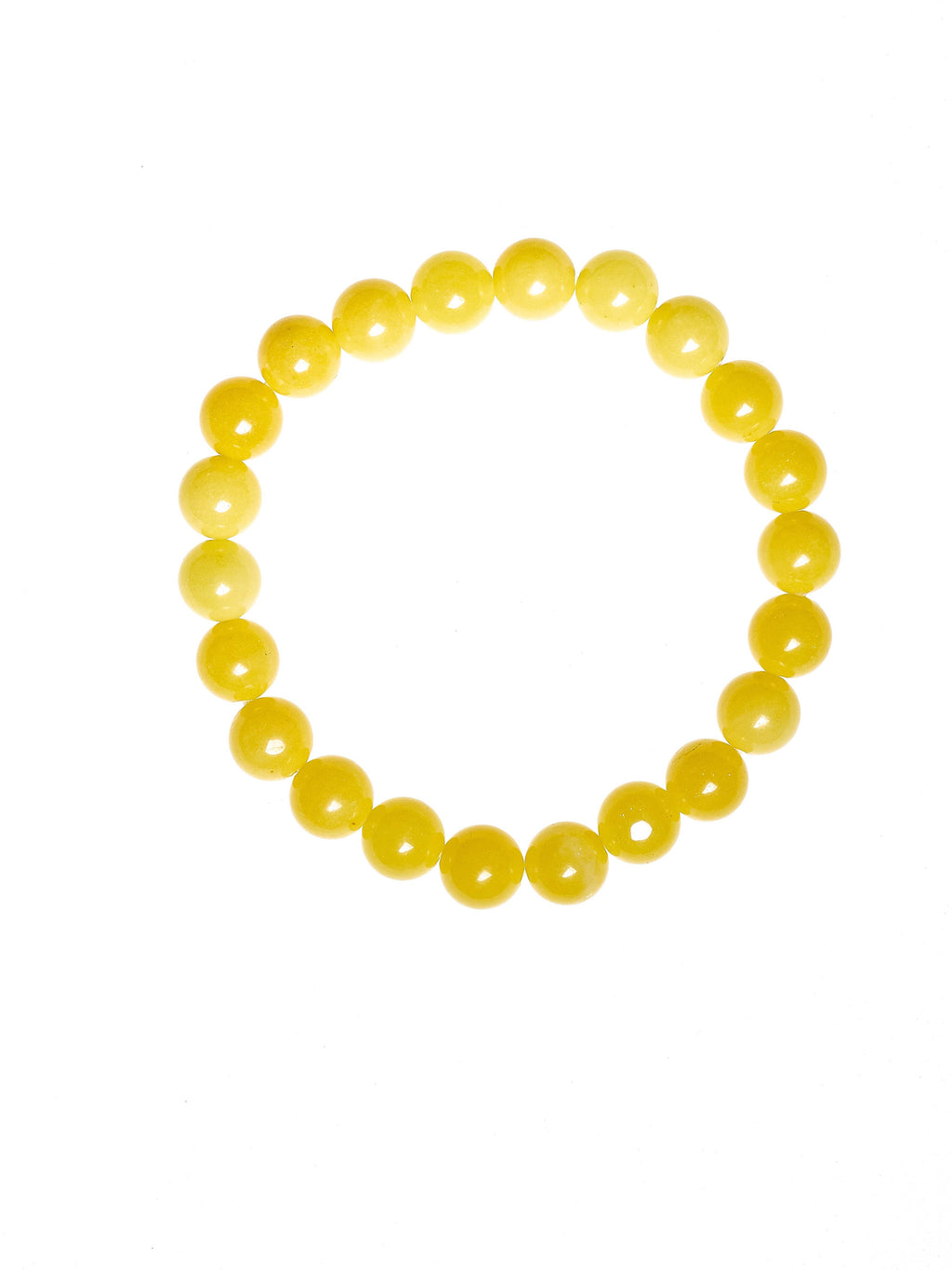 Yellow Jasper Bead Stretch Bracelet B3449-8MM - view 2